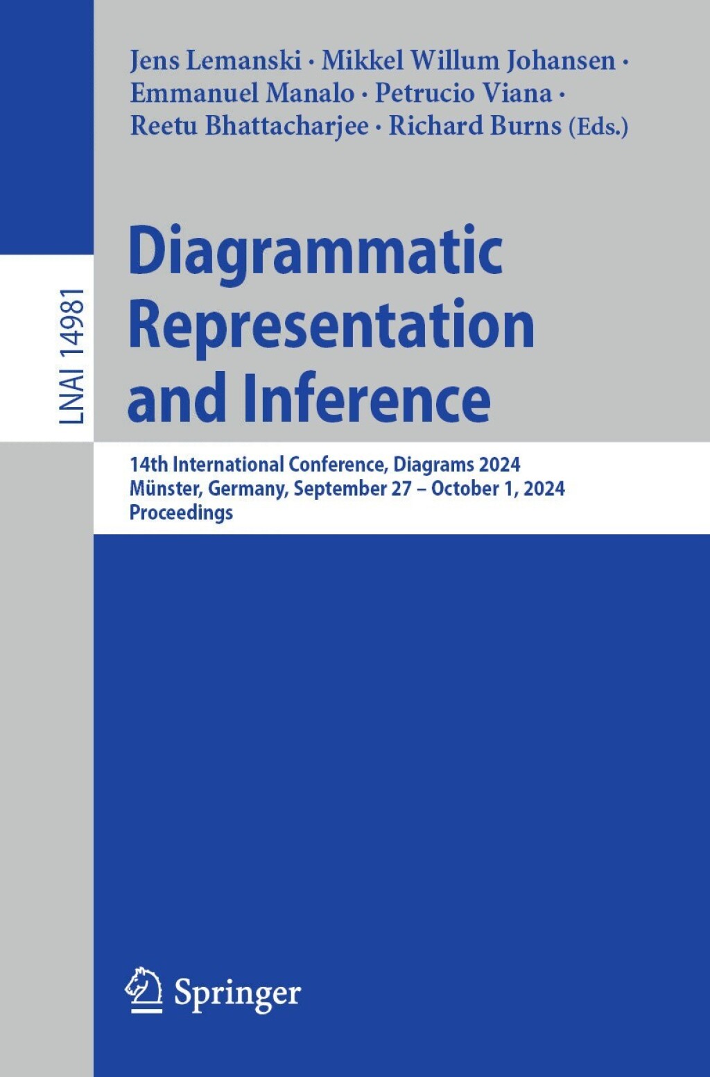 Diagrammatic Representation and Inference 14th International Conference, Diagrams 2024, Münster, Germany, September 27 – October 1, 2024, Proceedings