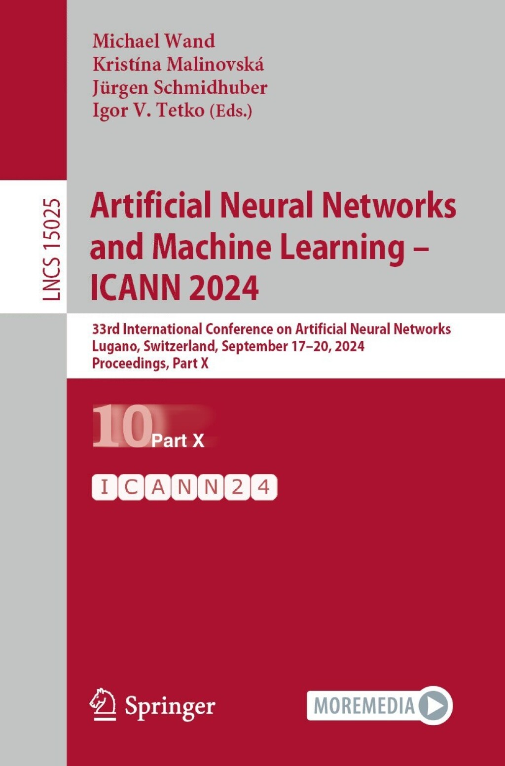 Artificial Neural Networks and Machine Learning – ICANN 2024 33rd International Conference on Artificial Neural Networks, Lugano, Switzerland, September 17–20, 2024, Proceedings, Part X