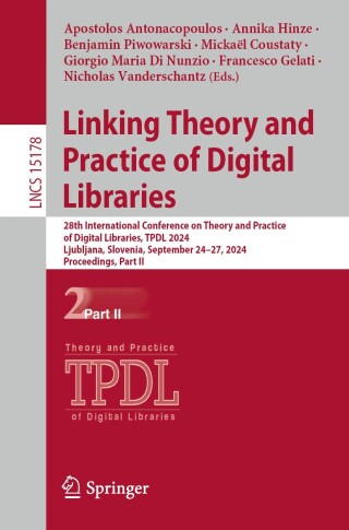 Imagen de portada: Linking Theory and Practice of Digital Libraries 9783031724398