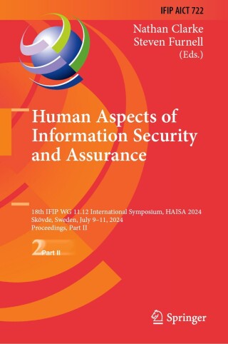 Immagine di copertina: Human Aspects of Information Security and Assurance 9783031725623