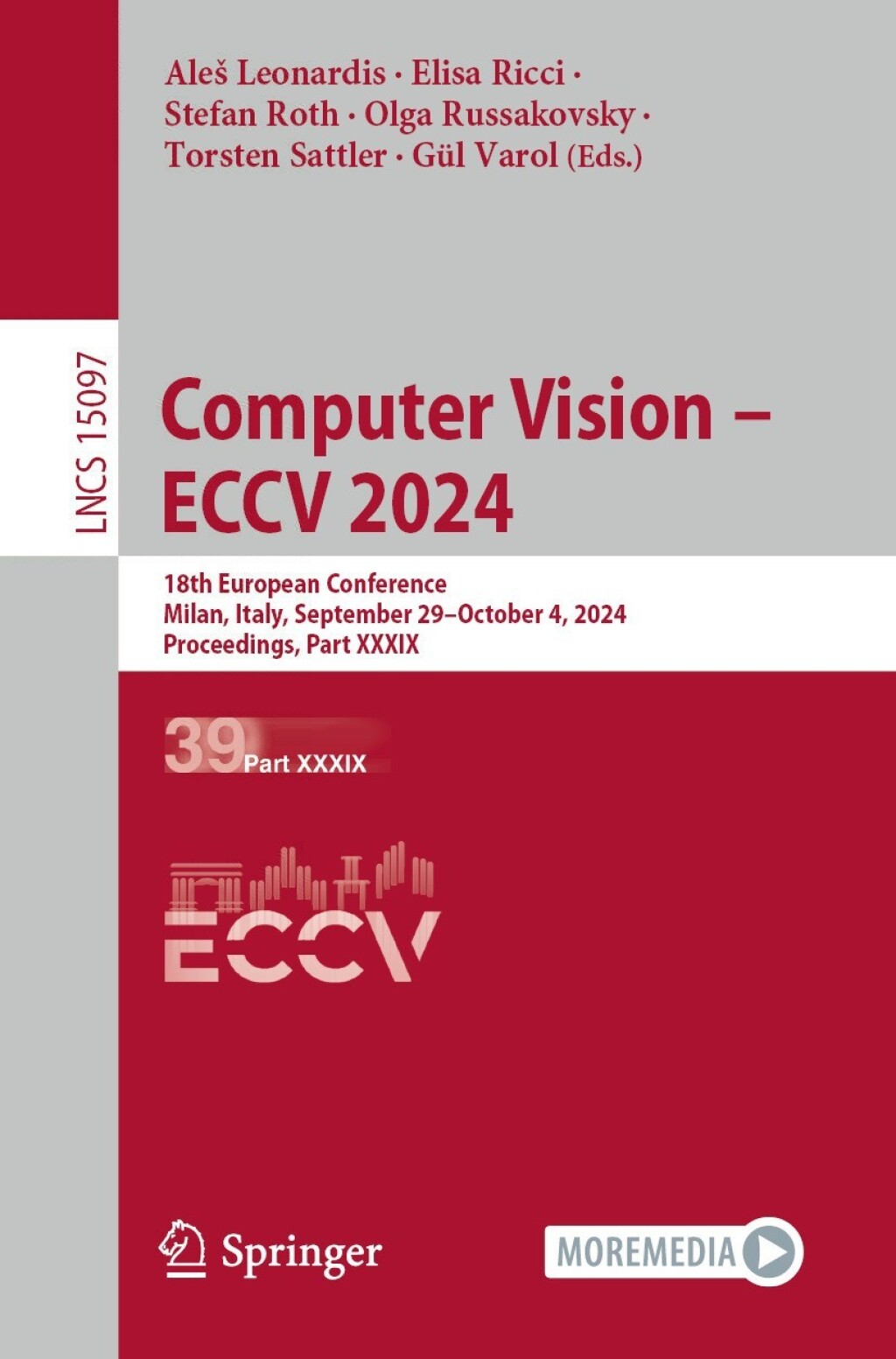 Computer Vision – ECCV 2024 18th European Conference, Milan, Italy, September 29–October 4, 2024, Proceedings, Part XXXIX