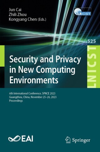 Imagen de portada: Security and Privacy in New Computing Environments 9783031736988