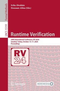 表紙画像: Runtime Verification 9783031742330