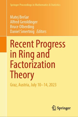 Imagen de portada: Recent Progress in Ring and Factorization Theory 9783031753251