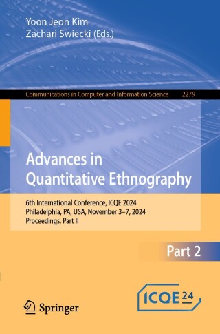 Imagen de portada: Advances in Quantitative Ethnography 9783031763311