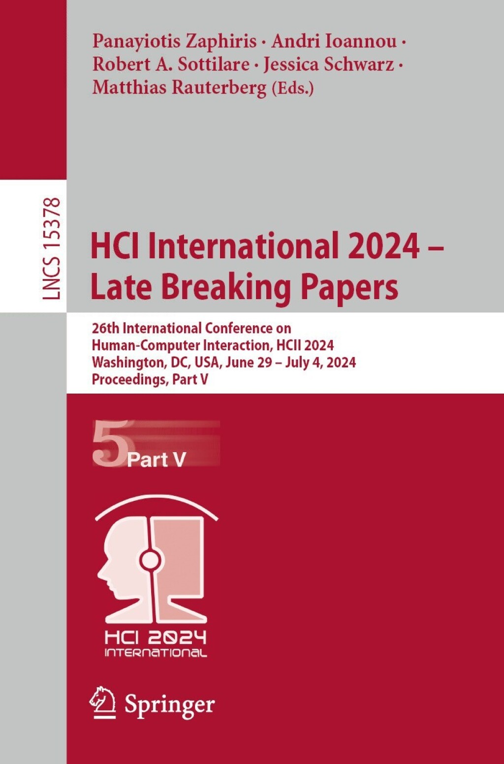 HCI International 2024 – Late Breaking Papers 26th International Conference on Human-Computer Interaction, HCII 2024, Washington, DC, USA, June 29 – July 4, 2024, Proceedings, Part V