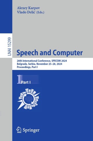 Cover image: Speech and Computer 9783031779602