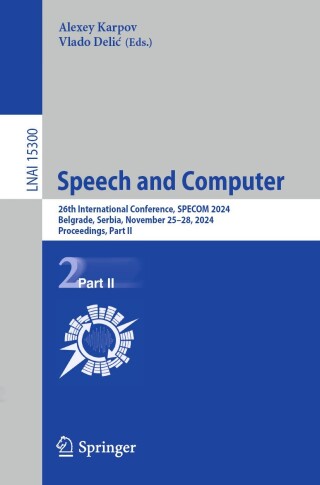 Omslagafbeelding: Speech and Computer 9783031780134