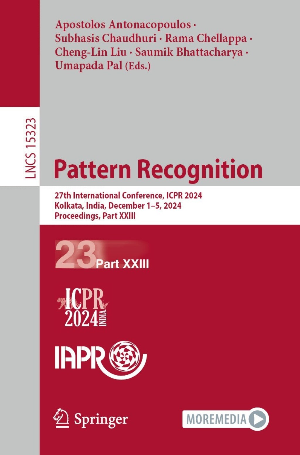 Pattern Recognition 27th International Conference, ICPR 2024, Kolkata, India, December 1–5, 2024, Proceedings, Part XXIII