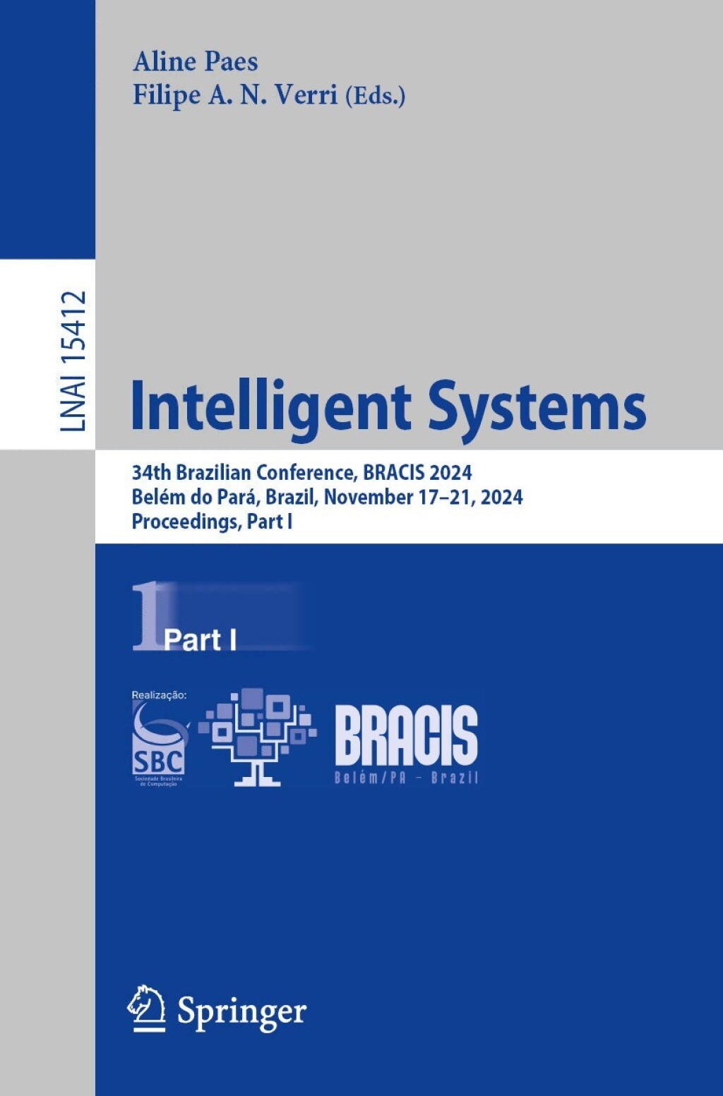Intelligent Systems 34th Brazilian Conference, BRACIS 2024, Belém do Pará, Brazil, November 17–21, 2024, Proceedings, Part I