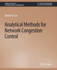 Titelbild: Analytical Methods for Network Congestion Control 9783031792748