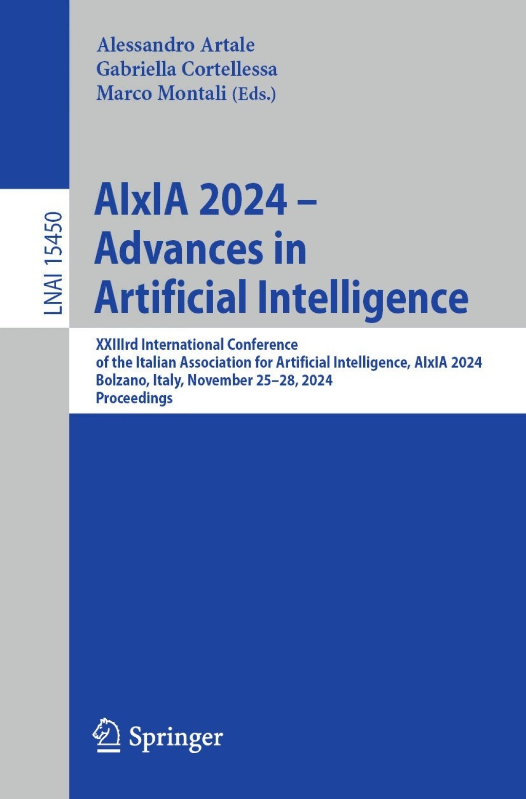 AIxIA 2024 – Advances in Artificial Intelligence XXIIIrd International Conference of the Italian Association for Artificial Intelligence,  AIxIA 2024, Bolzano, Italy, November 25–28, 2024 Proceedings