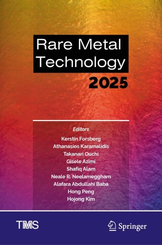 Imagen de portada: Rare Metal Technology 2025 9783031811814