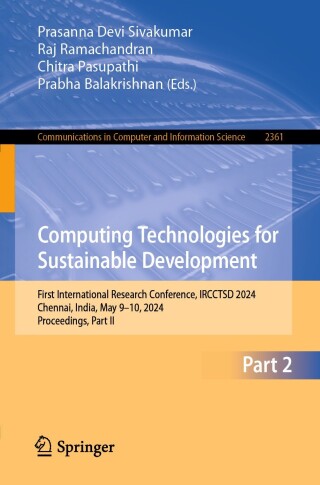 Imagen de portada: Computing Technologies for Sustainable Development 9783031823824