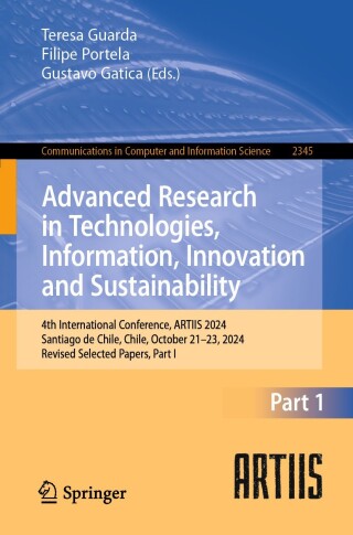 Imagen de portada: Advanced Research in Technologies, Information, Innovation and Sustainability 9783031832062