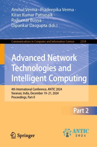 Cover image: Advanced Network Technologies and Intelligent Computing 9783031837890