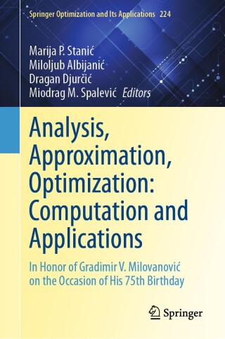 Imagen de portada: Analysis, Approximation, Optimization: Computation and Applications 9783031857423
