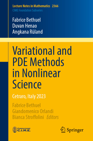 Cover image: Variational and PDE Methods in Nonlinear Science 9783031872013