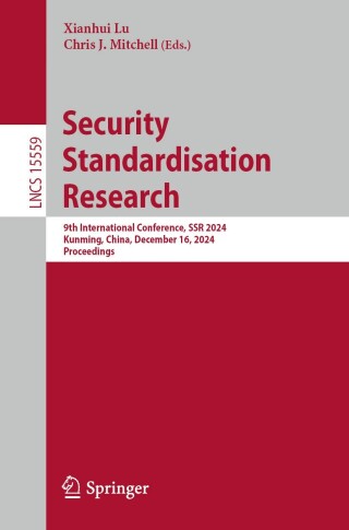 Imagen de portada: Security Standardisation Research 9783031875403