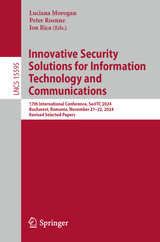 Imagen de portada: Innovative Security Solutions for Information Technology and Communications 9783031877599