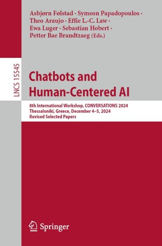 Cover image: Chatbots and Human-Centered AI 9783031880445