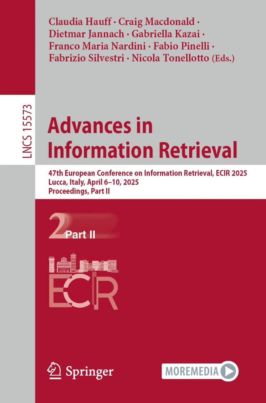 Advances in Information Retrieval 47th European Conference on Information Retrieval, ECIR 2025, Lucca, Italy, April 6–10, 2025, Proceedings, Part II