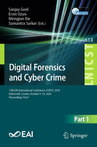 Imagen de portada: Digital Forensics and Cyber Crime 9783031893629