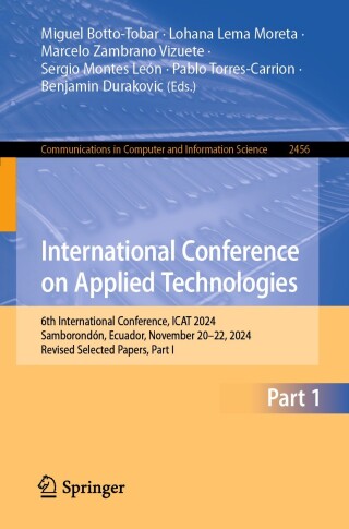 Imagen de portada: International Conference on Applied Technologies 9783031897566