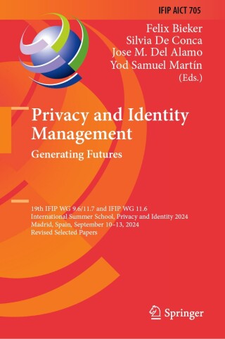 Cover image: Privacy and Identity Management. Generating Futures 9783031910531