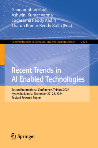 Cover image: Recent Trends in AI Enabled Technologies 9783031920400