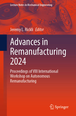 Cover image: Advances in Remanufacturing 2024 9783031924248