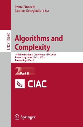 Imagen de portada: Algorithms and Complexity 9783031929342