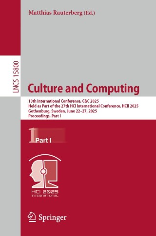 Cover image: Culture and Computing 9783031931598