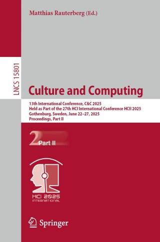 Cover image: Culture and Computing 9783031931628