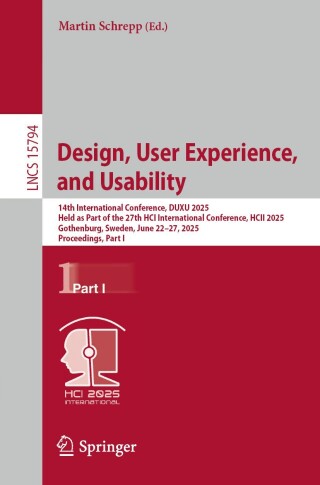 Imagen de portada: Design, User Experience, and Usability 9783031932205