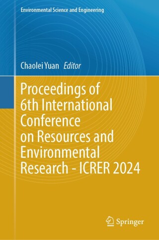 Imagen de portada: Proceedings of 6th International Conference on Resources and Environmental Research - ICRER 2024 9783031932946
