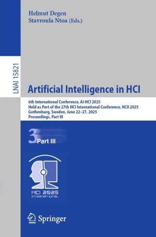 Imagen de portada: Artificial Intelligence in HCI 9783031934179