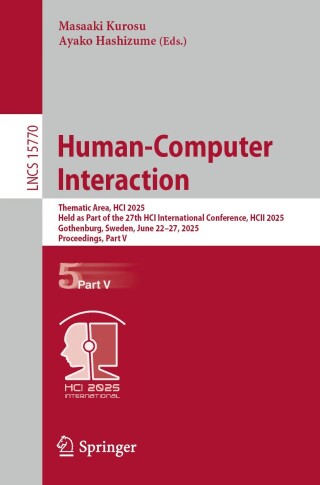 Cover image: Human-Computer Interaction 9783031938634