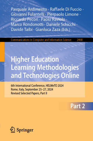 Cover image: Higher Education Learning Methodologies and Technologies Online 9783031939983