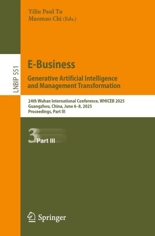 Cover image: E-Business. Generative Artificial Intelligence and Management Transformation 9783031941894