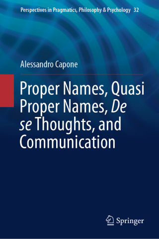Cover image: Proper Names, Quasi Proper Names, De se Thoughts, and Communication 9783031950124