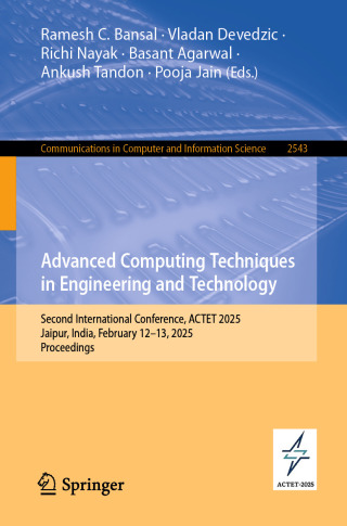Imagen de portada: Advanced Computing Techniques in Engineering and Technology 9783031955396