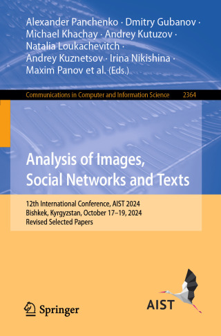 Imagen de portada: Analysis of Images, Social Networks and Texts 9783031970184