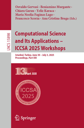 Cover image: Computational Science and Its Applications – ICCSA 2025 Workshops 9783031976568
