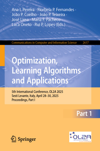 Imagen de portada: Optimization, Learning Algorithms and Applications 9783032001368