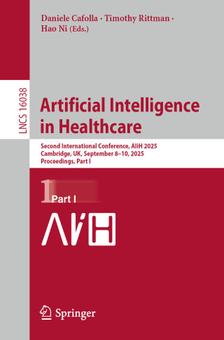 صورة الغلاف: Artificial Intelligence in Healthcare 9783032006516