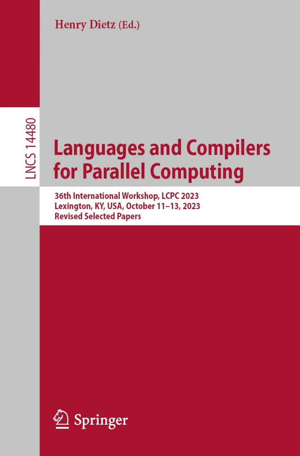 Languages and Compilers for Parallel Computing (eBook)
