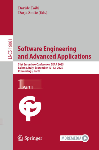Imagen de portada: Software Engineering and Advanced Applications 9783032041890