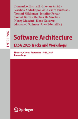 Imagen de portada: Software Architecture. ECSA 2025 Tracks and Workshops 9783032044020