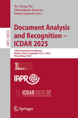 Imagen de portada: Document Analysis and Recognition – ICDAR 2025 9783032046130